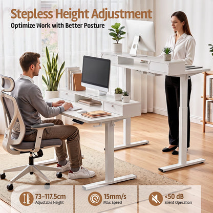 Artiss Electric Standing Desk Height Adjustable Home Office 120cm White