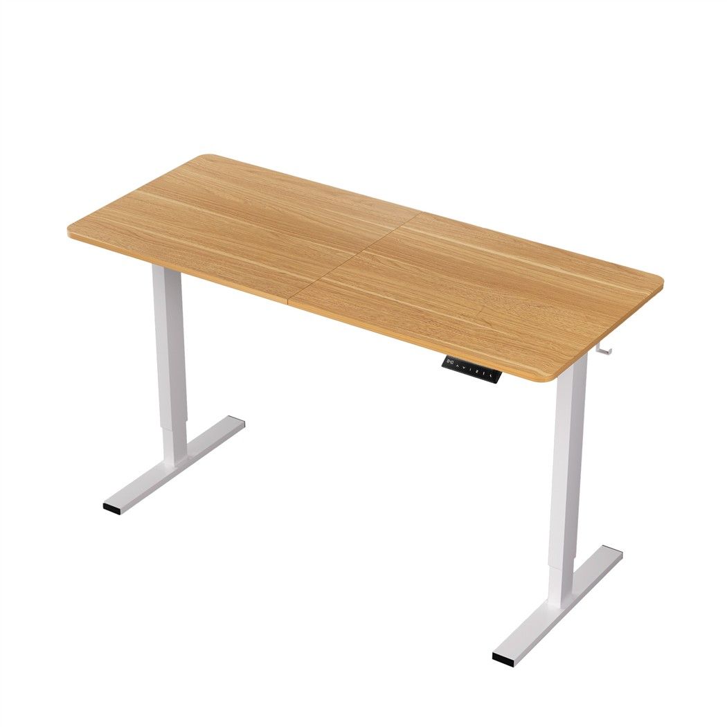 Artiss Standing Desk Height Adjustable 140cm Ergonomic Office Desk Oak-Furniture > Office > Desks-PEROZ Accessories