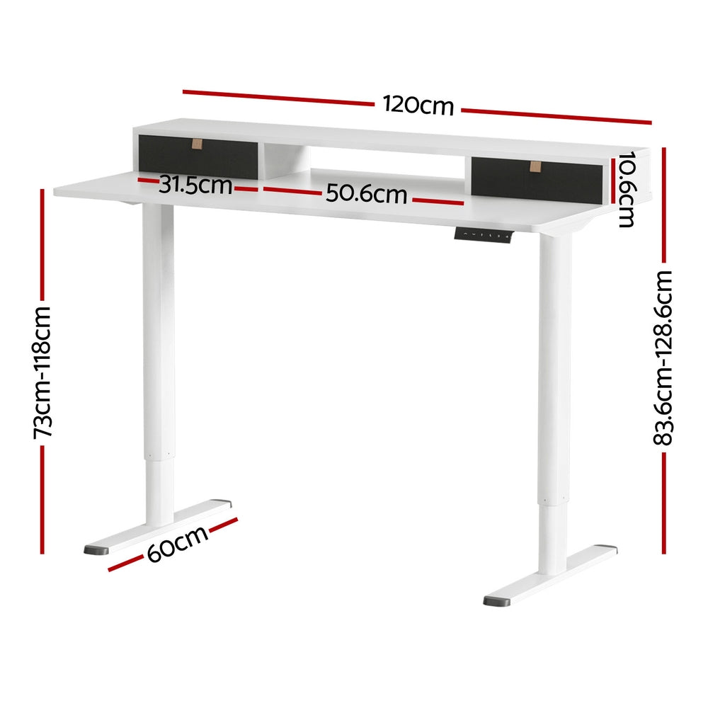 Artiss Electric Standing Desk Sit Stand Desks 120CM-Furniture &gt; Office-PEROZ Accessories