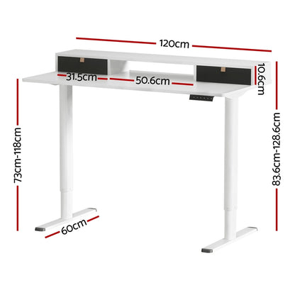 Artiss Electric Standing Desk Sit Stand Desks 120CM-Furniture &gt; Office-PEROZ Accessories