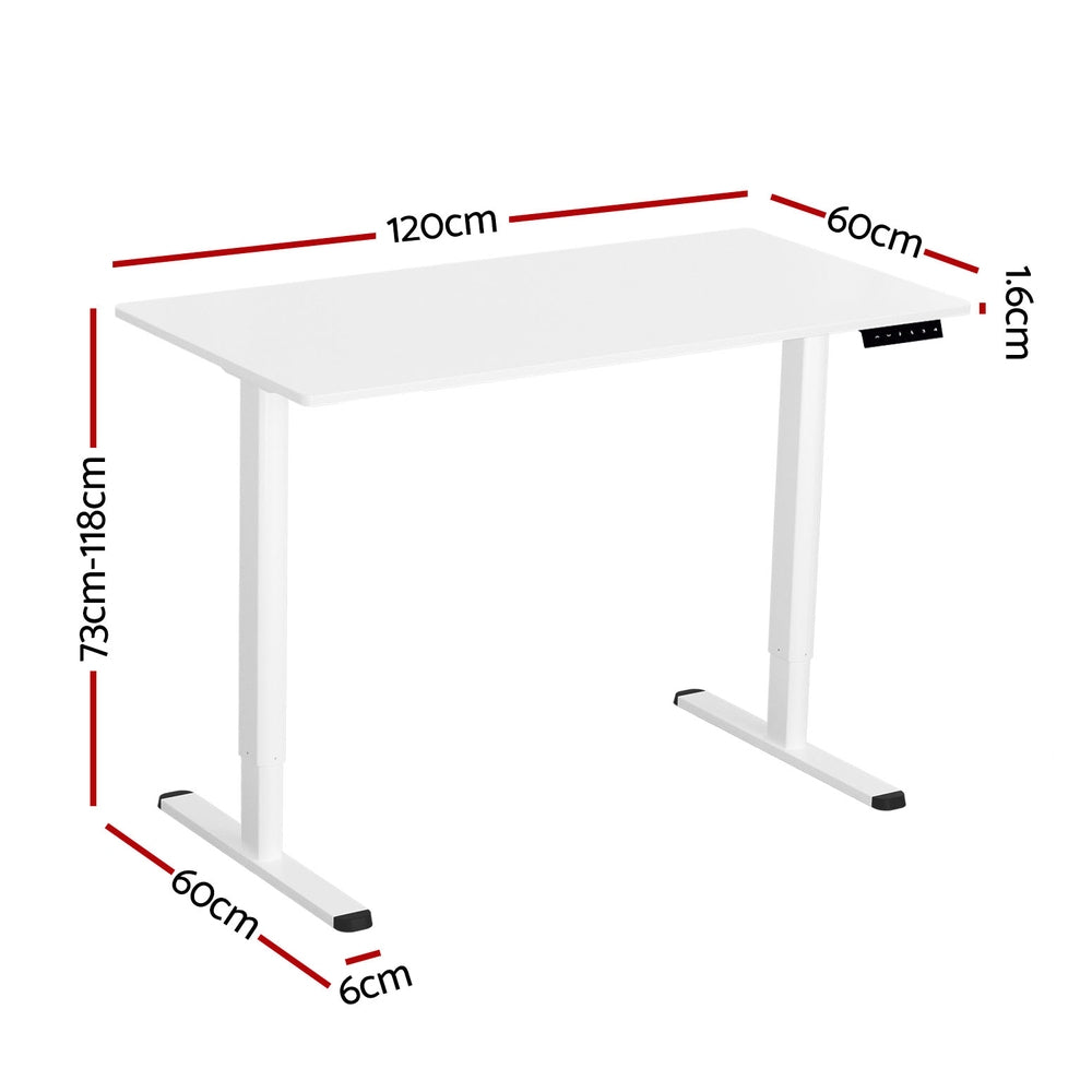 Artiss Electric Standing Desk Sit Stand Desks 120CM-Furniture &gt; Office-PEROZ Accessories