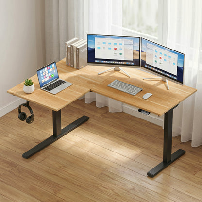 Artiss L-Shape Electric Standing Desk Sit Stand Up Height Adjustable Motorised-Furniture > Office > Desks-PEROZ Accessories