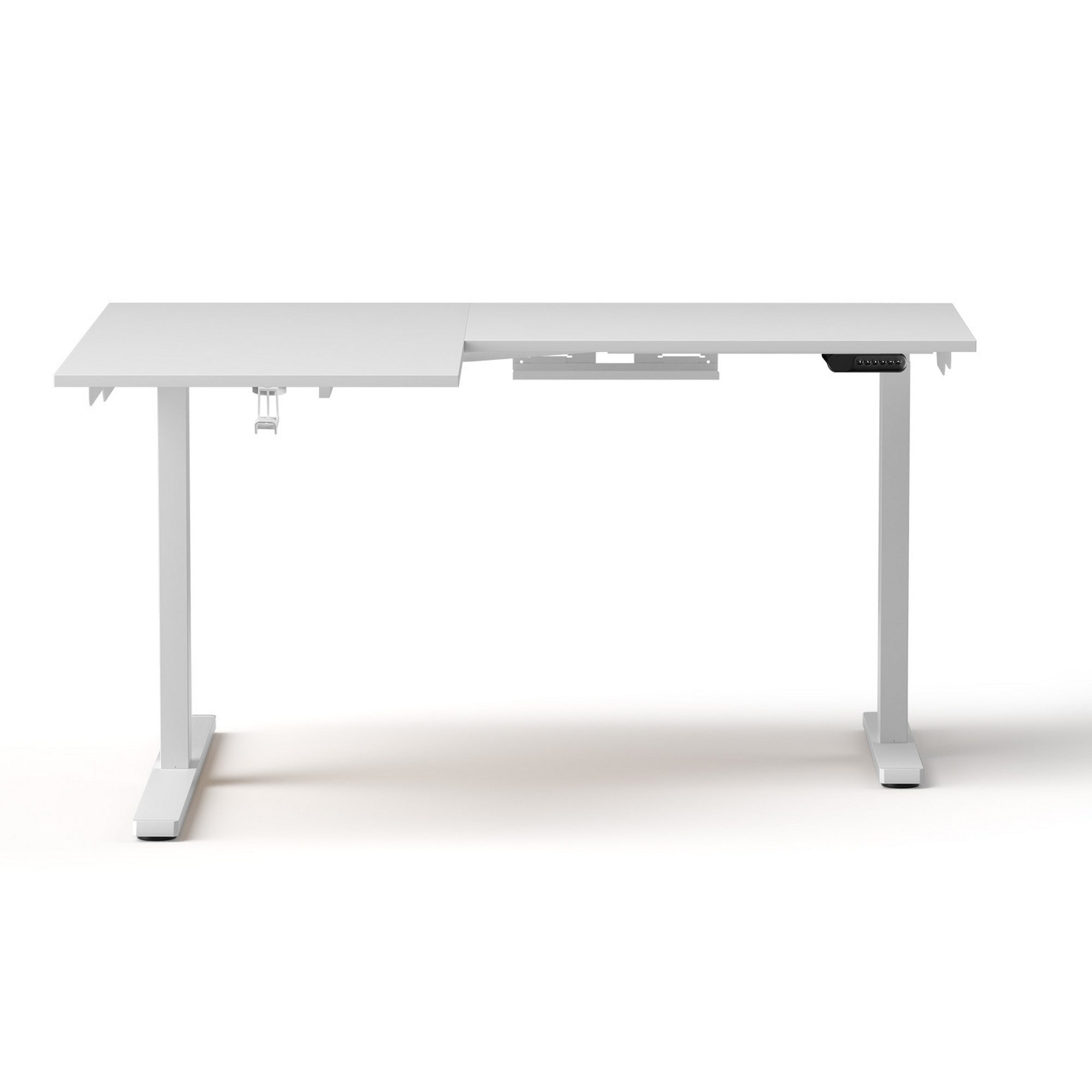 Artiss L-Shape Standing Desk Sit Stand Up Height Adjustable Electric Motorised White-Furniture > Office > Desks-PEROZ Accessories