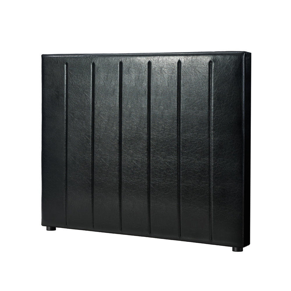 Oikiture Bed Frame Headboard King Single Size Bedhead Black Leather-Headboard-PEROZ Accessories