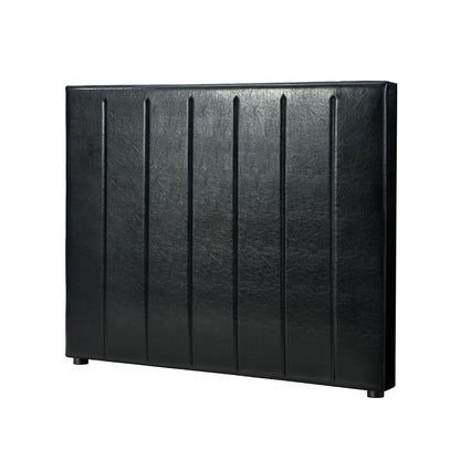Oikiture Bed Frame Headboard King Single Size Bedhead Black Leather-Headboard-PEROZ Accessories