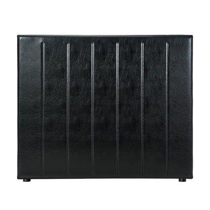 Oikiture Bed Frame Headboard King Single Size Bedhead Black Leather-Headboard-PEROZ Accessories
