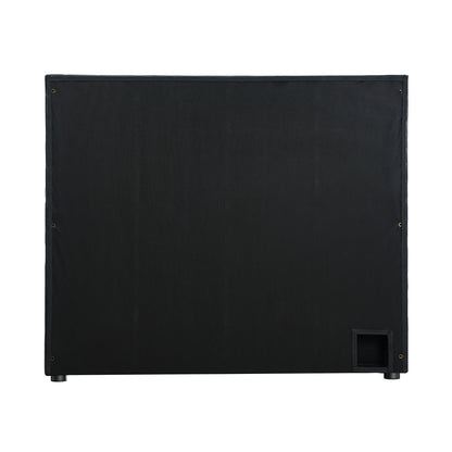 Oikiture Bed Frame Headboard King Single Size Bedhead Black Leather-Headboard-PEROZ Accessories