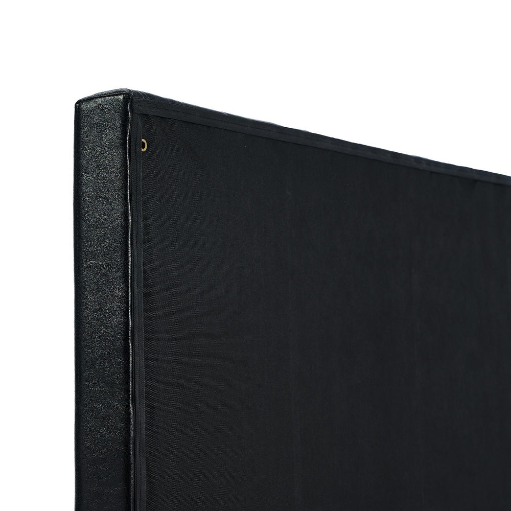 Oikiture Bed Frame Headboard King Single Size Bedhead Black Leather-Headboard-PEROZ Accessories