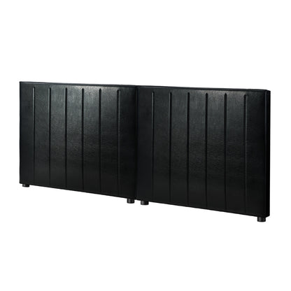 Oikiture Bed Frame Headboard Double Queen King Bedhead Black Leather-Headboard-PEROZ Accessories