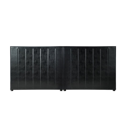 Oikiture Bed Frame Headboard Double Queen King Bedhead Black Leather-Headboard-PEROZ Accessories