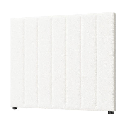 Oikiture Bed Frame Headboard King Single White Boucle-Headboards-PEROZ Accessories