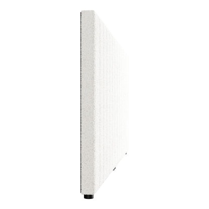 Oikiture Bed Frame Headboard Double Queen King White Boucle-Headboards-PEROZ Accessories