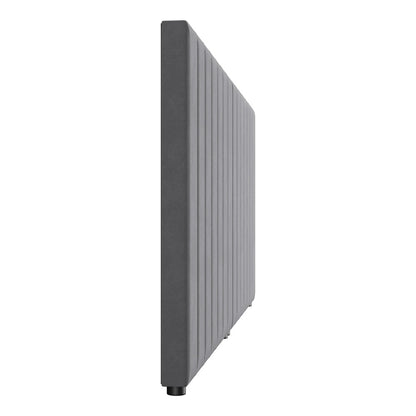 Oikiture Bed Frame Headboard Double Queen King Size Grey Velvet-Headboard-PEROZ Accessories