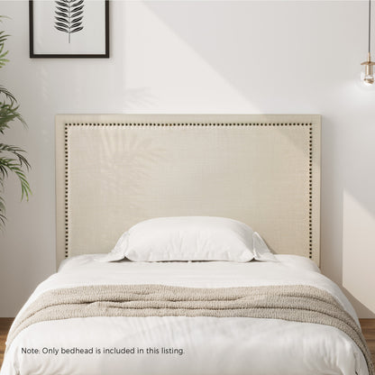 Oikiture Single Bed Headboard Bedhead Beige-Headboards-PEROZ Accessories