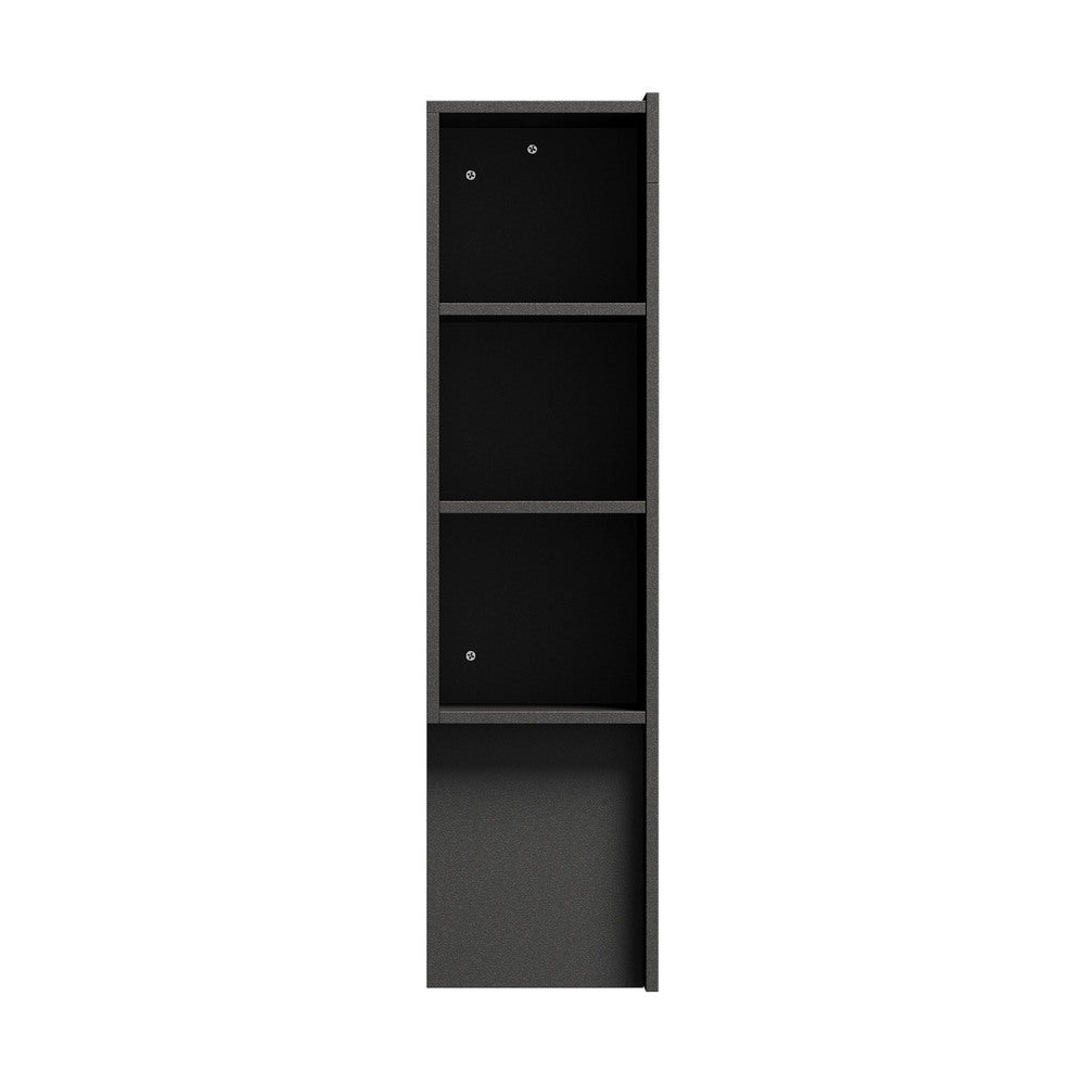 Oikiture Headboard Double Size Bedhead with Storage Shelves Black-Headboard-PEROZ Accessories
