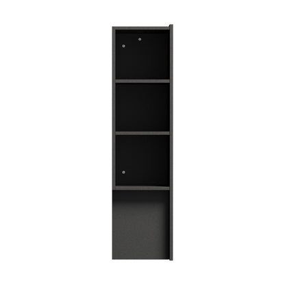 Oikiture Headboard Double Size Bedhead with Storage Shelves Black-Headboard-PEROZ Accessories
