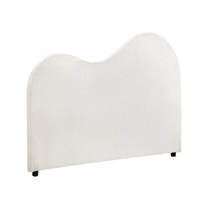 Oikiture Bed Head King Size Headboard Boucle Fabric White-Headboards-PEROZ Accessories