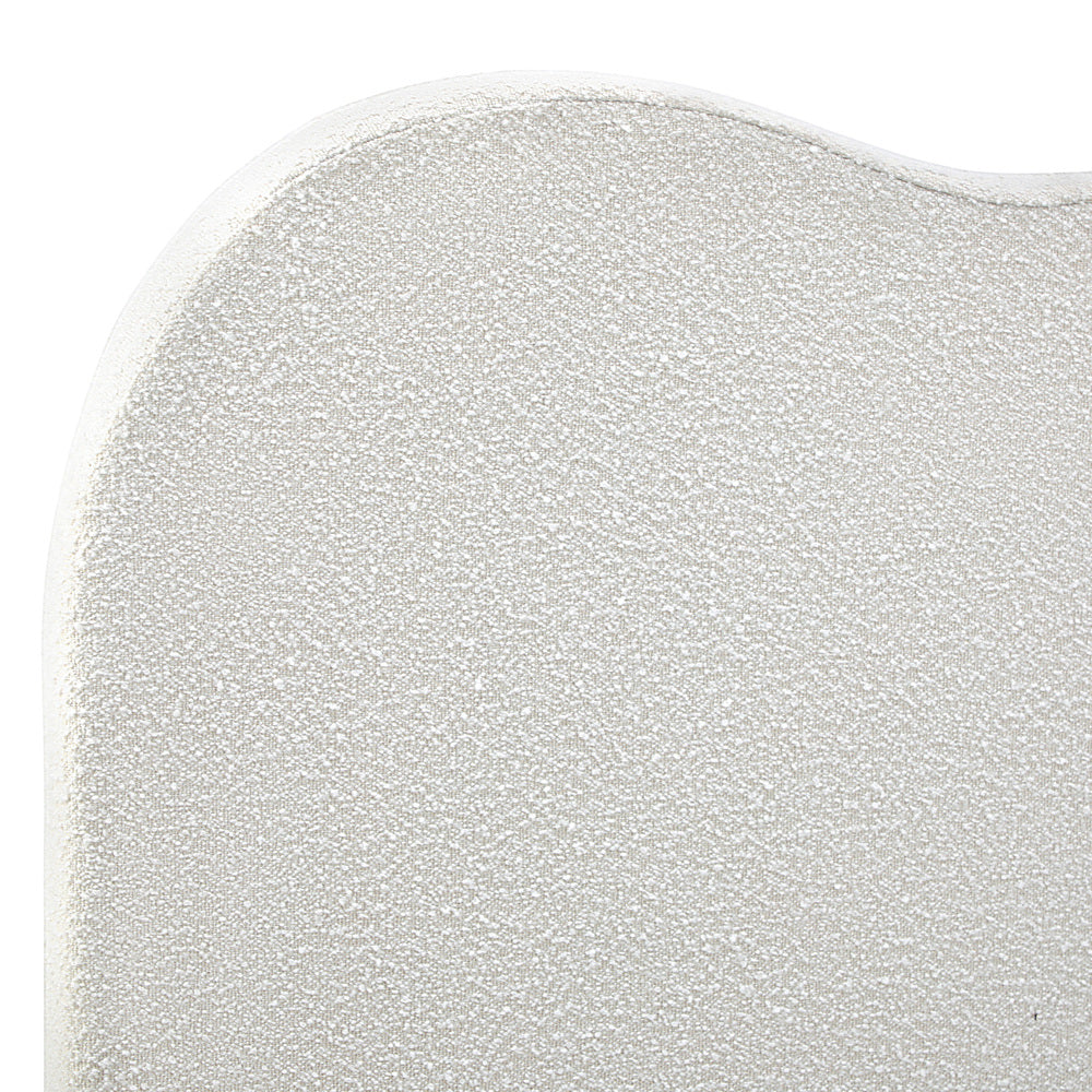 Oikiture Bed Head King Single Headboard Boucle Fabric White-Headboards-PEROZ Accessories