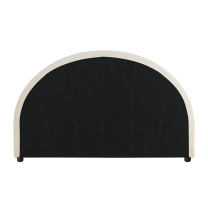 Oikiture Bed Head Double Size Headboard Bedhead Fabric Beige-Headboards-PEROZ Accessories
