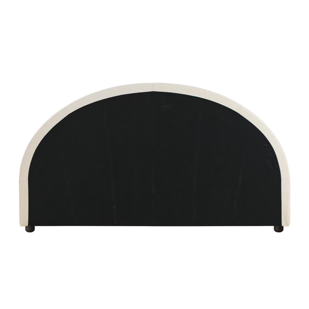 Oikiture Bed Head King Size Headboard Bedhead Fabric Beige-Headboards-PEROZ Accessories