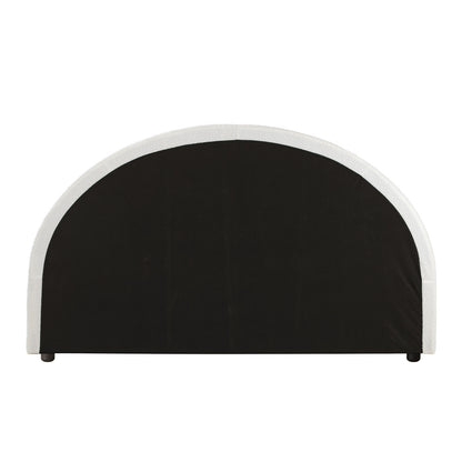 Oikiture Bed Head King Size Headboard Bedhead Boucle White-Headboards-PEROZ Accessories