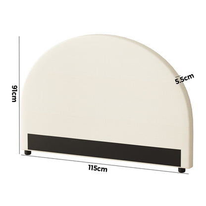 Oikiture Bed Head King Single Headboard Fabric Beige-Headboards-PEROZ Accessories