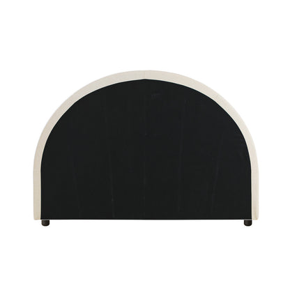 Oikiture Bed Head King Single Headboard Fabric Beige-Headboards-PEROZ Accessories