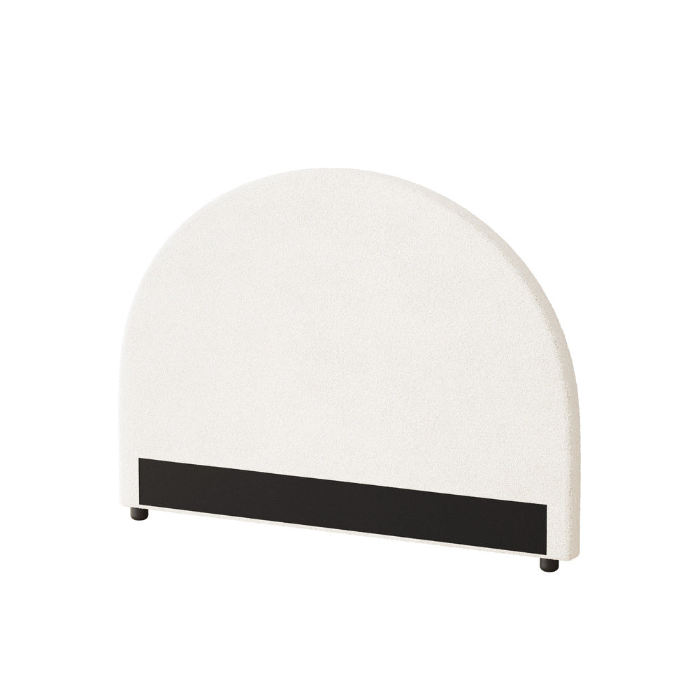 Oikiture Bed Head King Single Size Headboard Bedhead Boucle White-Headboards-PEROZ Accessories