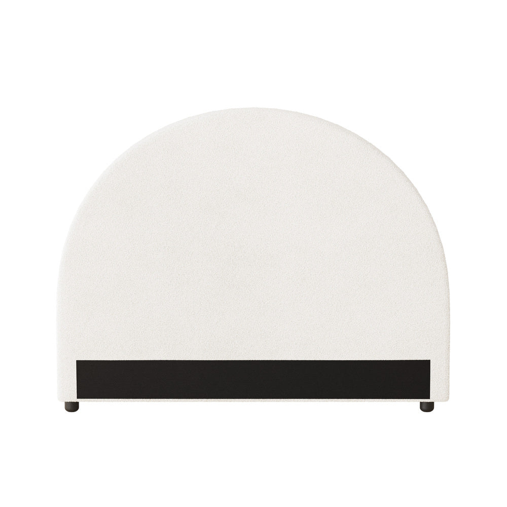 Oikiture Bed Head King Single Size Headboard Bedhead Boucle White-Headboards-PEROZ Accessories