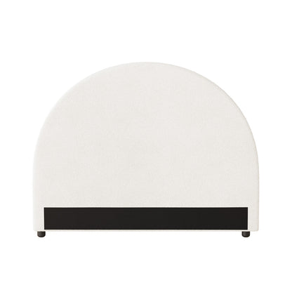 Oikiture Bed Head King Single Size Headboard Bedhead Boucle White-Headboards-PEROZ Accessories