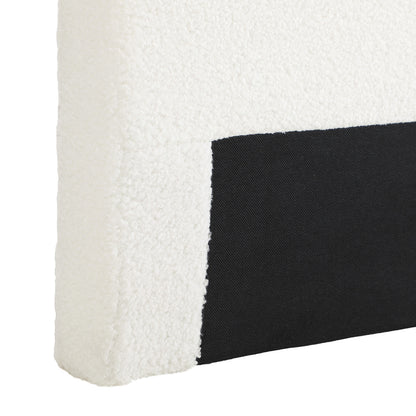Oikiture Bed Head Single Size Headboard Bedhead Boucle White-Headboards-PEROZ Accessories