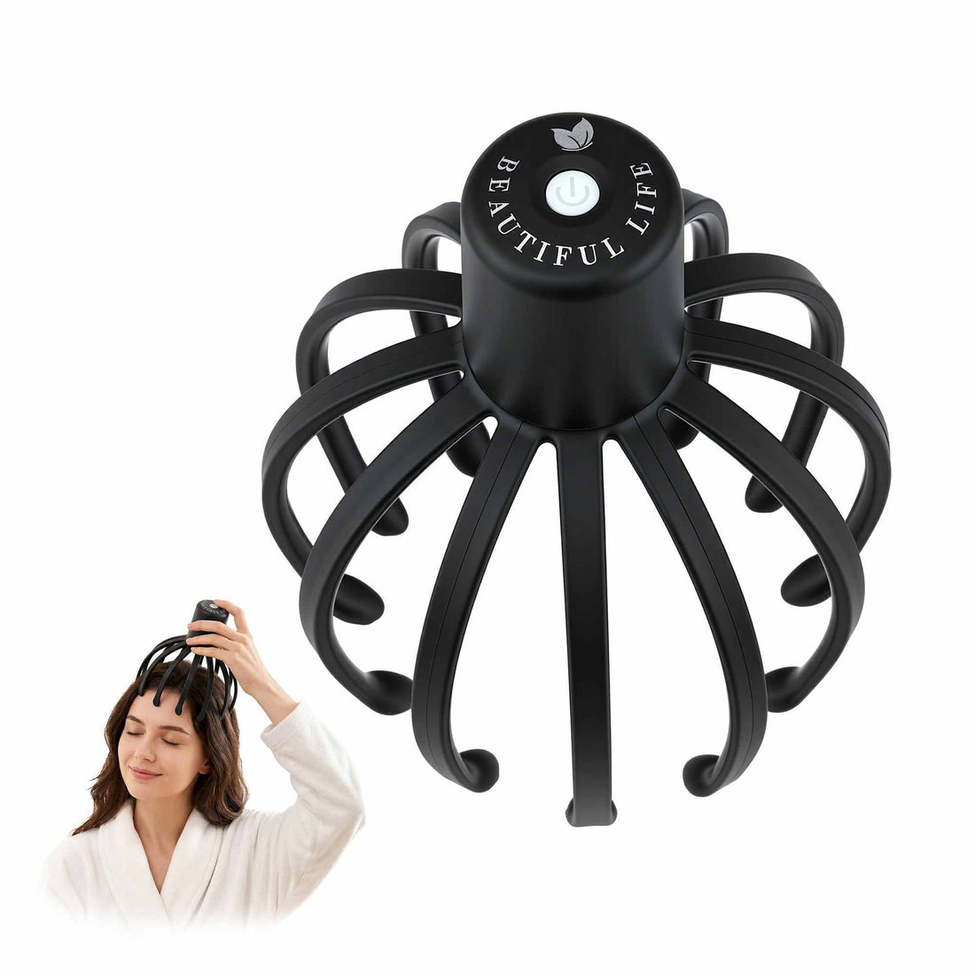 Livemor Head Massager Scalp Electric with 3 Modes, 360 Degree Head Massager Cordless Portable, Head Scratcher for Stress Relax-Health &amp; Beauty > Massage &amp; Relaxation > Massagers-PEROZ Accessories