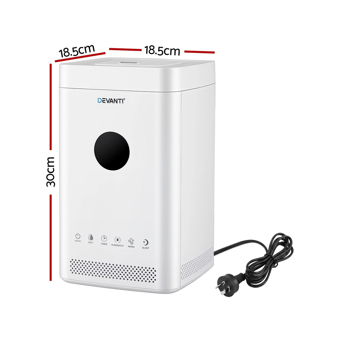 Devanti Ultrasonic Humidifier Air Purifier Top Fill Auto Humidity 3.5L White-Appliances > Aroma Diffusers &amp; Humidifiers > Humidifiers-PEROZ Accessories