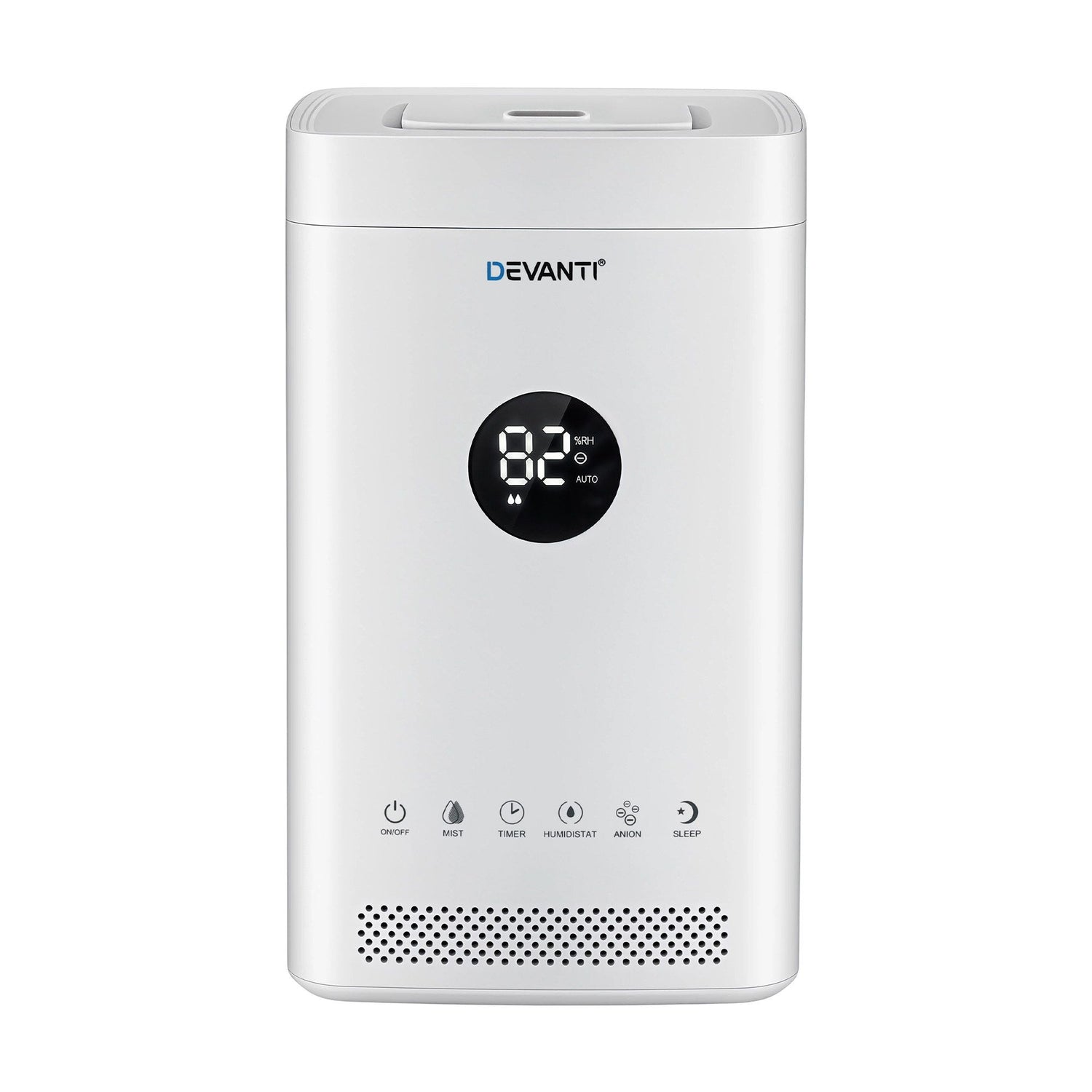 Devanti Ultrasonic Humidifier Air Purifier Top Fill Auto Humidity 3.5L White