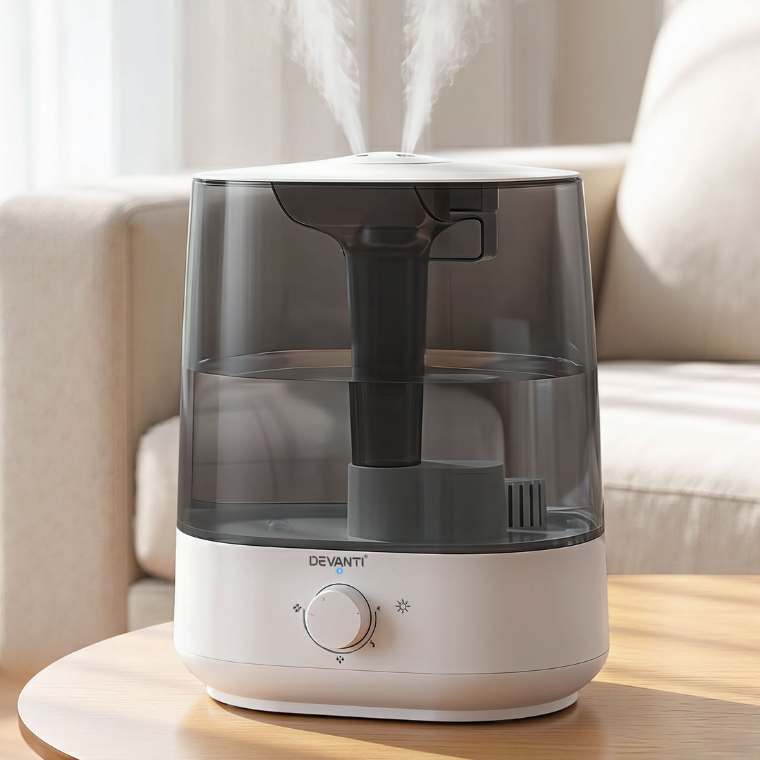 Devanti Ultrasonic Humidifier Aroma Diffuser Top Fill Quiet Bedroom 6L-Appliances > Aroma Diffusers &amp; Humidifiers > Humidifiers-PEROZ Accessories