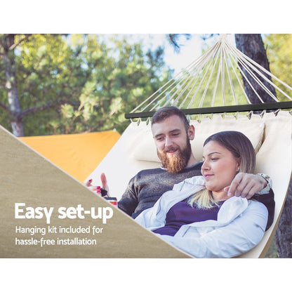 Gardeon Hammock Bed Outdoor Camping Portable Hanging Chair 2 Person Piillow-Hammock-PEROZ Accessories