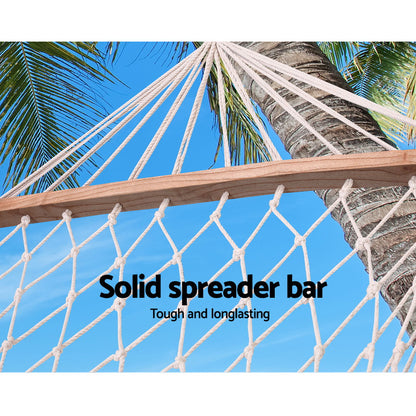 Gardeon Hammock Bed Outdoor Chair Camping Hammocks Hanging Mesh-Hammock-PEROZ Accessories