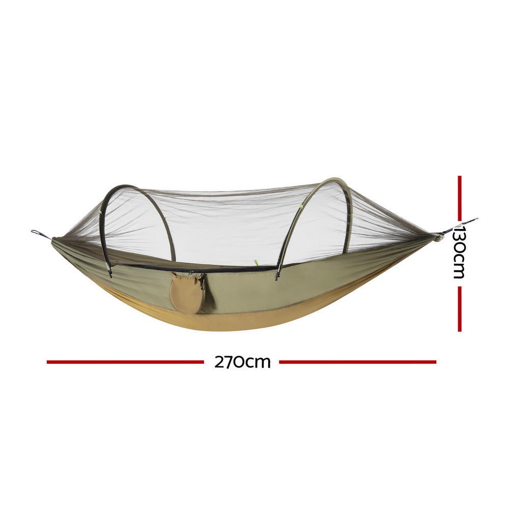 Gardeon Hammock Chair Metal Stand Outdoor Furniture Black-Home &amp; Garden &gt; Hammocks-PEROZ Accessories