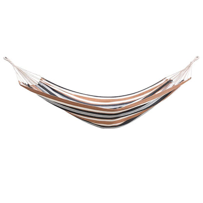 Gardeon Hammock Bed Outdoor Camping Hammocks Beige Grey-Home &amp; Garden &gt; Hammocks &gt; Hammocks &amp; Accessories-PEROZ Accessories
