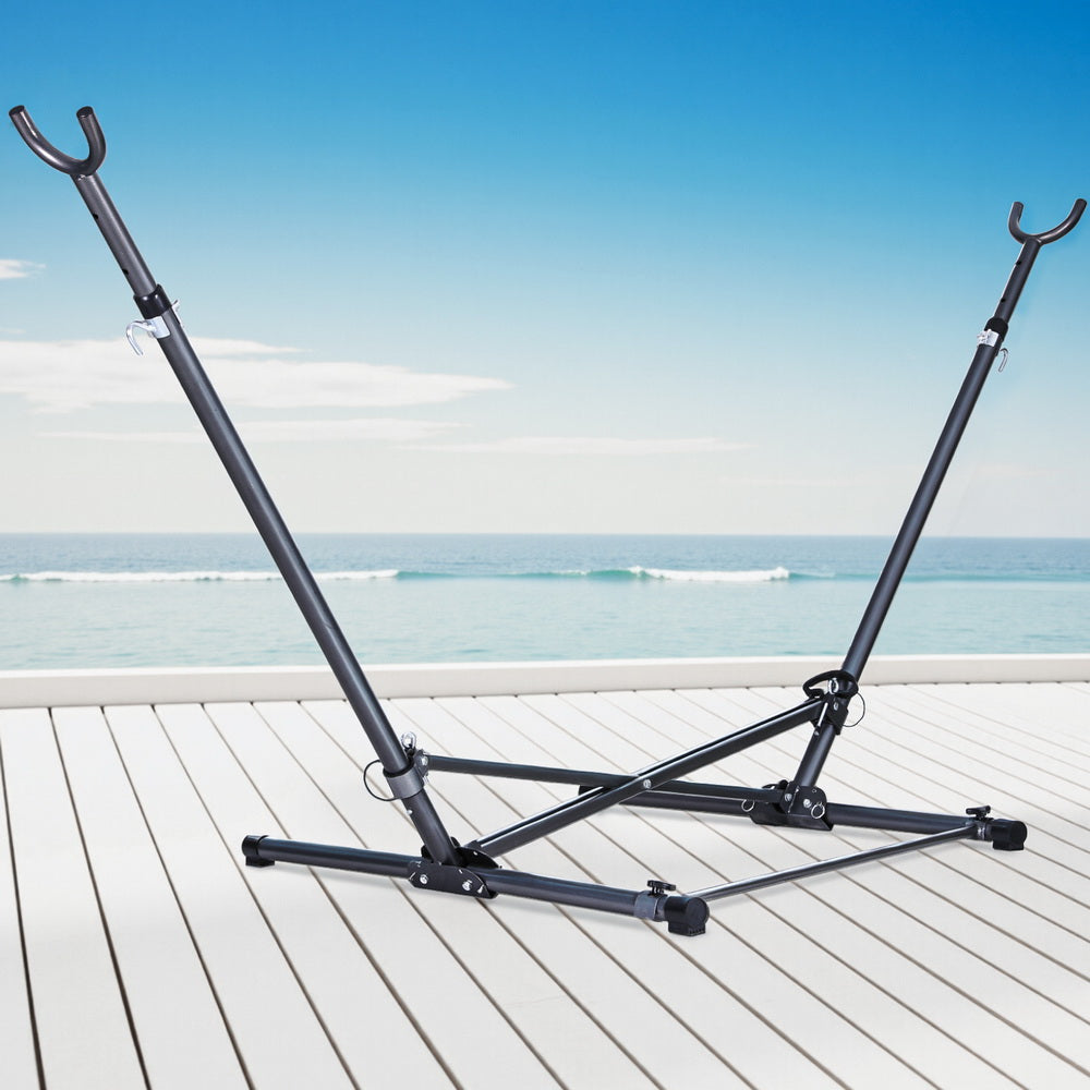 Gardeon Hammock Bed Stand Steel Frame Outdoor Indoor-Home &amp; Garden &gt; Hammocks &gt; Hammocks &amp; Accessories-PEROZ Accessories