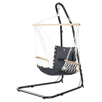 Gardeon Hammock Chair with Heavy Duty Steel Stand-Home &amp; Garden &gt; Hammocks &gt; Hammocks &amp; Accessories-PEROZ Accessories