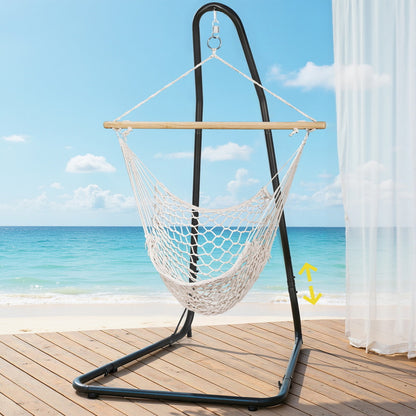 Gardeon Hammock Hanging Chair with Heavy Duty Steel Stand-Home &amp; Garden &gt; Hammocks &gt; Hammocks &amp; Accessories-PEROZ Accessories
