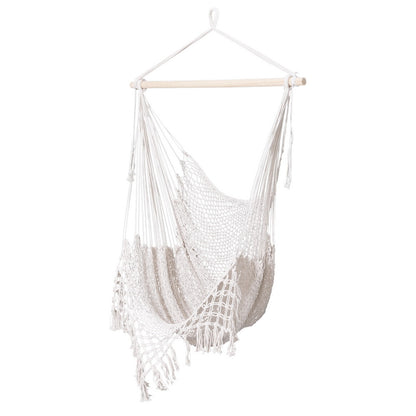 Gardeon Hammock Chair Swing Camping Mesh Cream-Home &amp; Garden &gt; Hammocks &gt; Hammocks &amp; Accessories-PEROZ Accessories