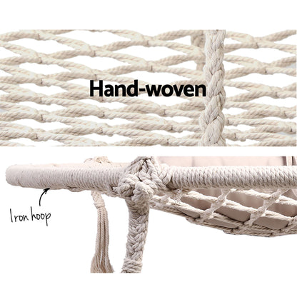 Gardeon Hammock Chair Outdoor Tree Swing Nest Web Hanging Seat 100cm-Hammock-PEROZ Accessories