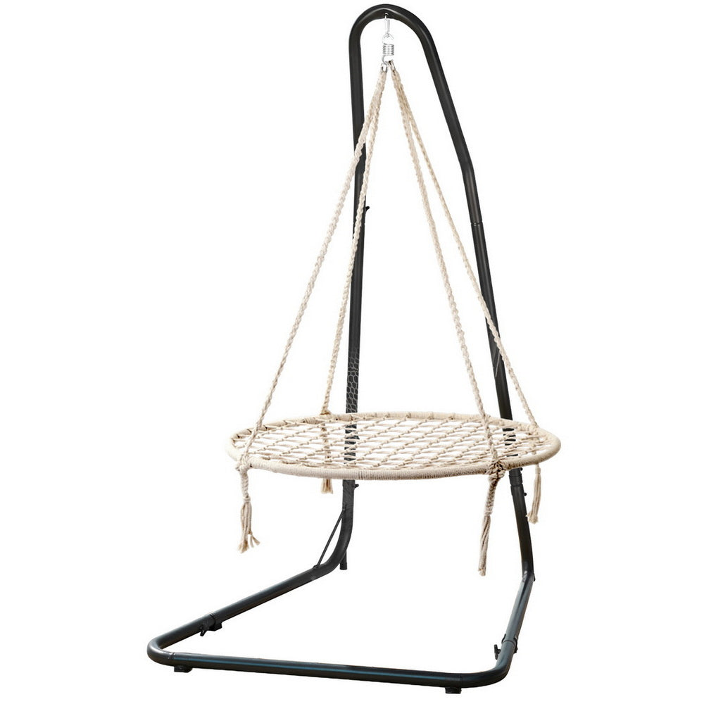 Gardeon Hammock Hanging Chair with Steel Stand-Home &amp; Garden &gt; Hammocks &gt; Hammocks &amp; Accessories-PEROZ Accessories