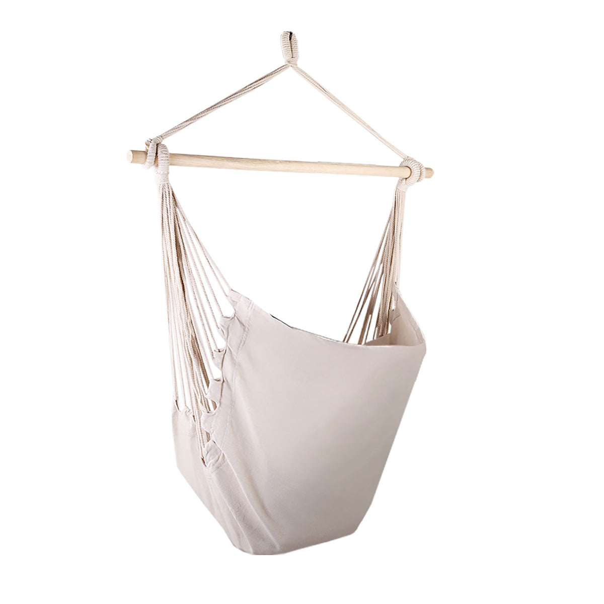 Gardeon Hammock Chair Outdoor Camping Hanging Hammocks Cushion Pillow Cream-Hammock-PEROZ Accessories