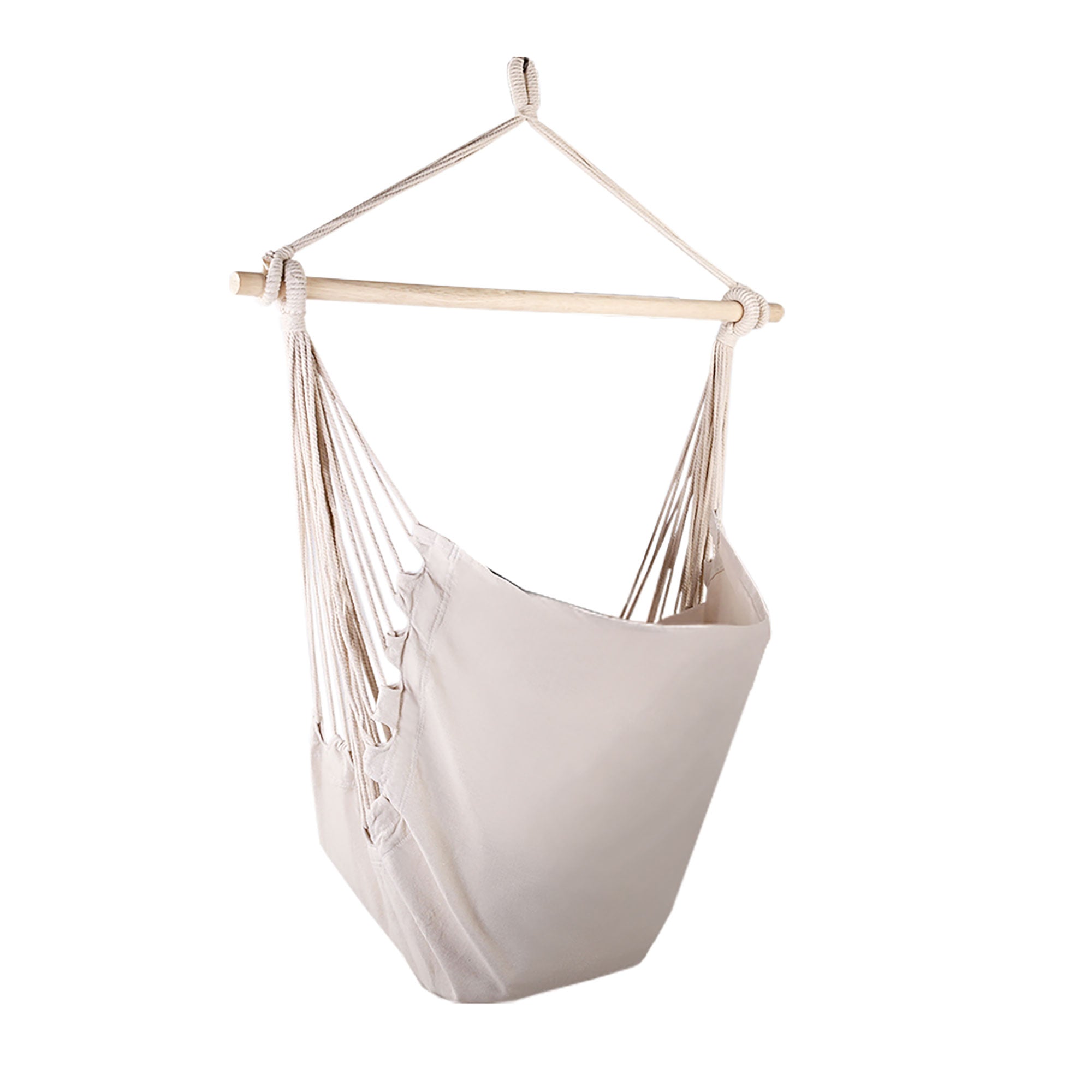 Gardeon Hammock Chair Outdoor Camping Hanging Hammocks Cushion Pillow Cream-Hammock-PEROZ Accessories