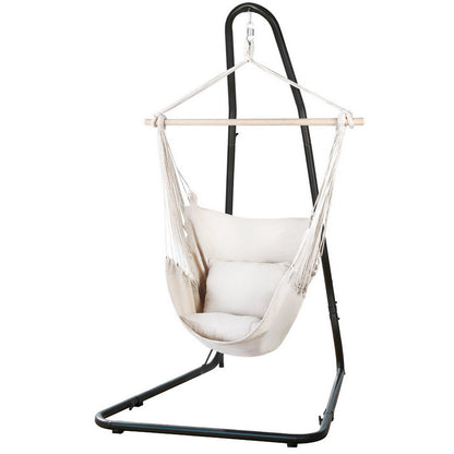 Gardeon Hammock Chair with Heavy Duty Steel Stand-Home &amp; Garden &gt; Hammocks &gt; Hammocks &amp; Accessories-PEROZ Accessories