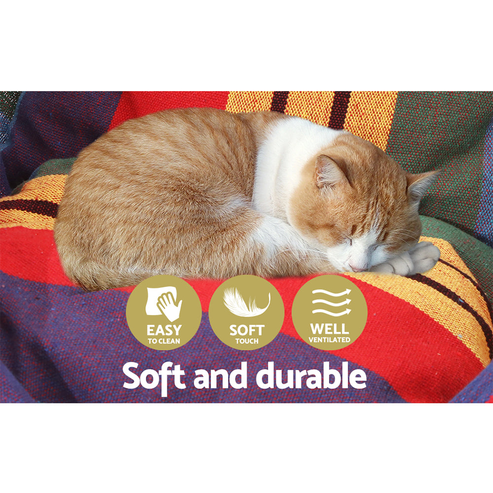 Gardeon Hammock Chair Outdoor Camping Hanging Hammocks Cushion Pillow Rainbow-Hammock-PEROZ Accessories