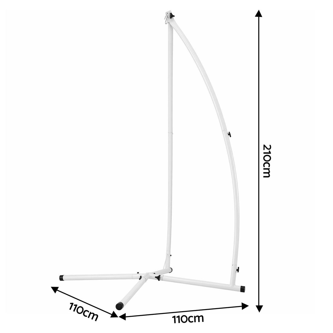 Gardeon Hammock Stand 150kg Capacity White Steel Frame for Hanging Chairs-Home &amp; Garden > Hammocks > Hammocks &amp; Accessories-PEROZ Accessories